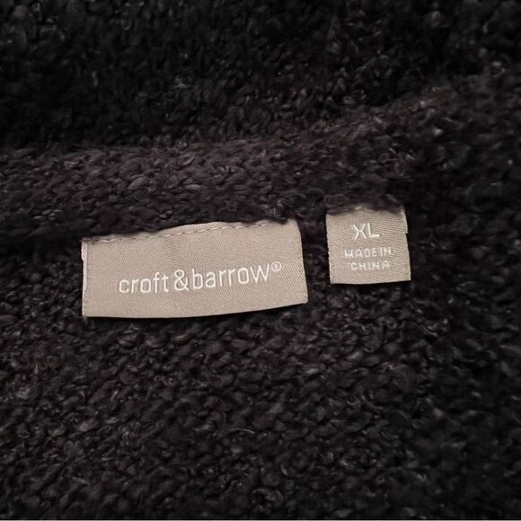 Croft & Barrow Black Embroidered Cardigan Sweater Size Size XL - Picture 7 of 7